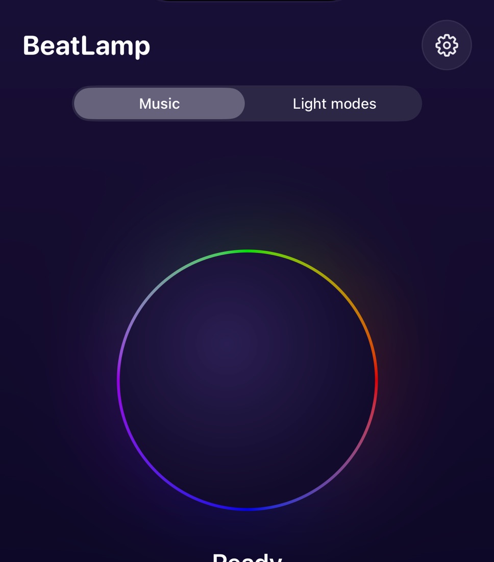 BeatLamp's music screen, ready to start a party